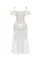 Sheer Off-Shoulder Lingerie with Metal Straps