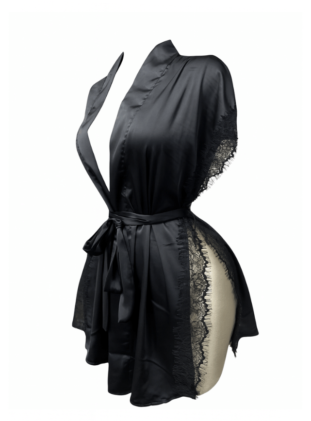 Satin Lace Robe