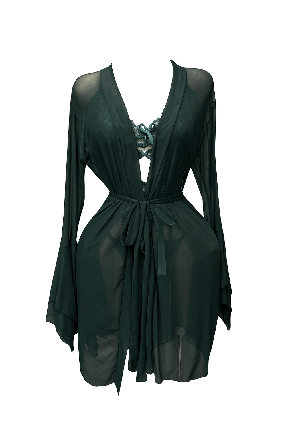 Backless Lace Lingerie Robe