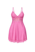 Lace Trim Short Lingerie