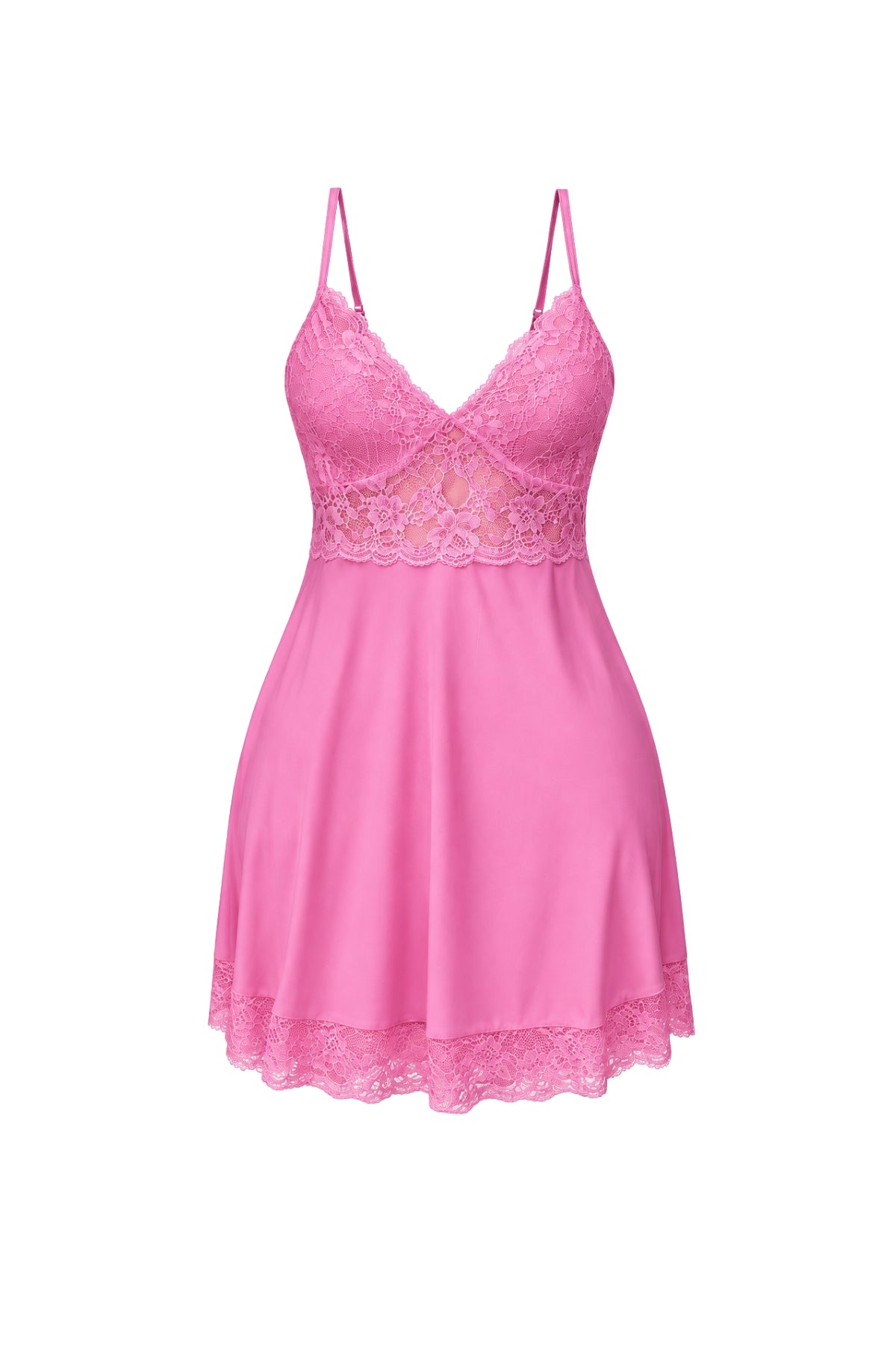 Lace Trim Short Lingerie