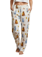 Cartoon Print Wide-Leg Pants