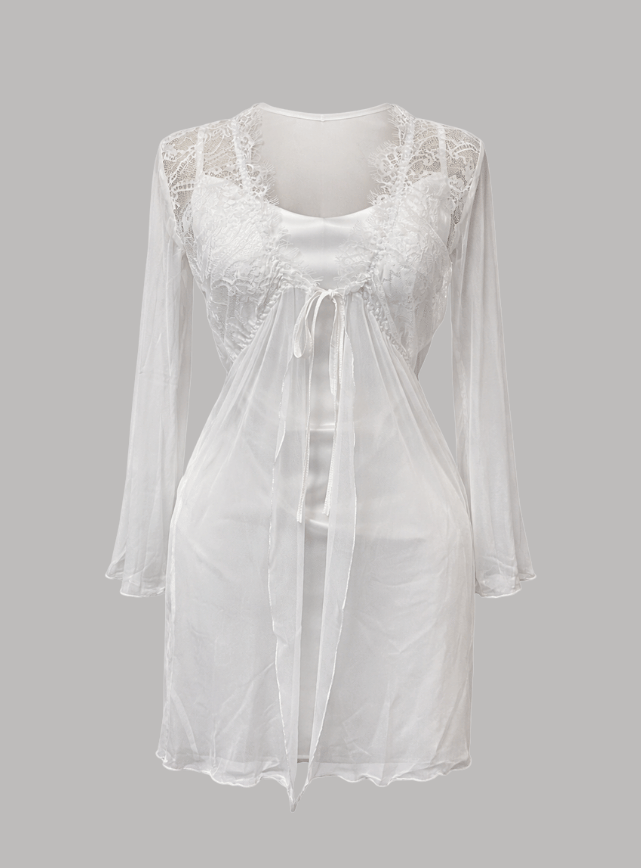 Bridal Satin Lingerie Robe