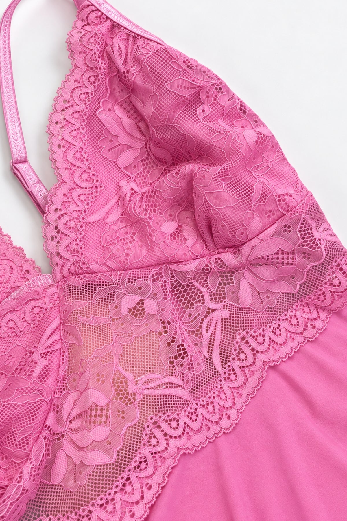 Lace Trim Short Lingerie