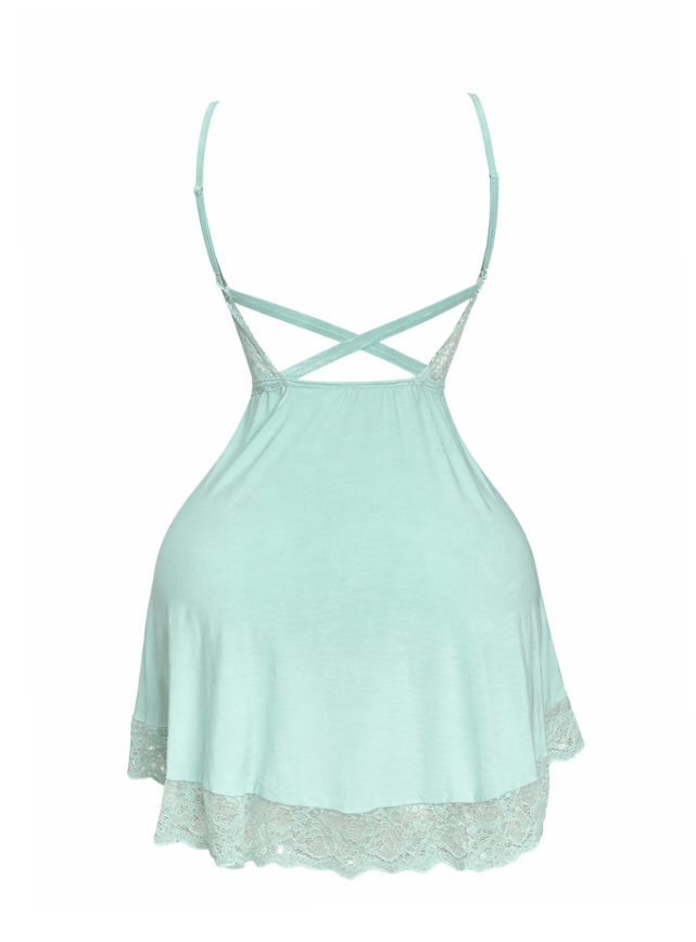 Lace Trim Short Lingerie