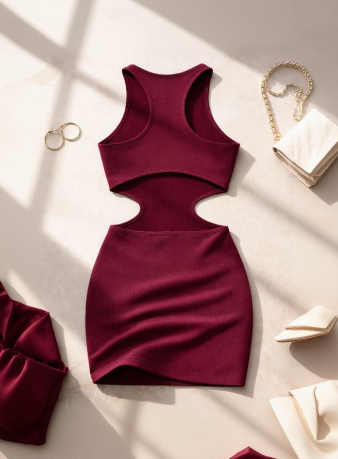 Open Back Bodycon Dress