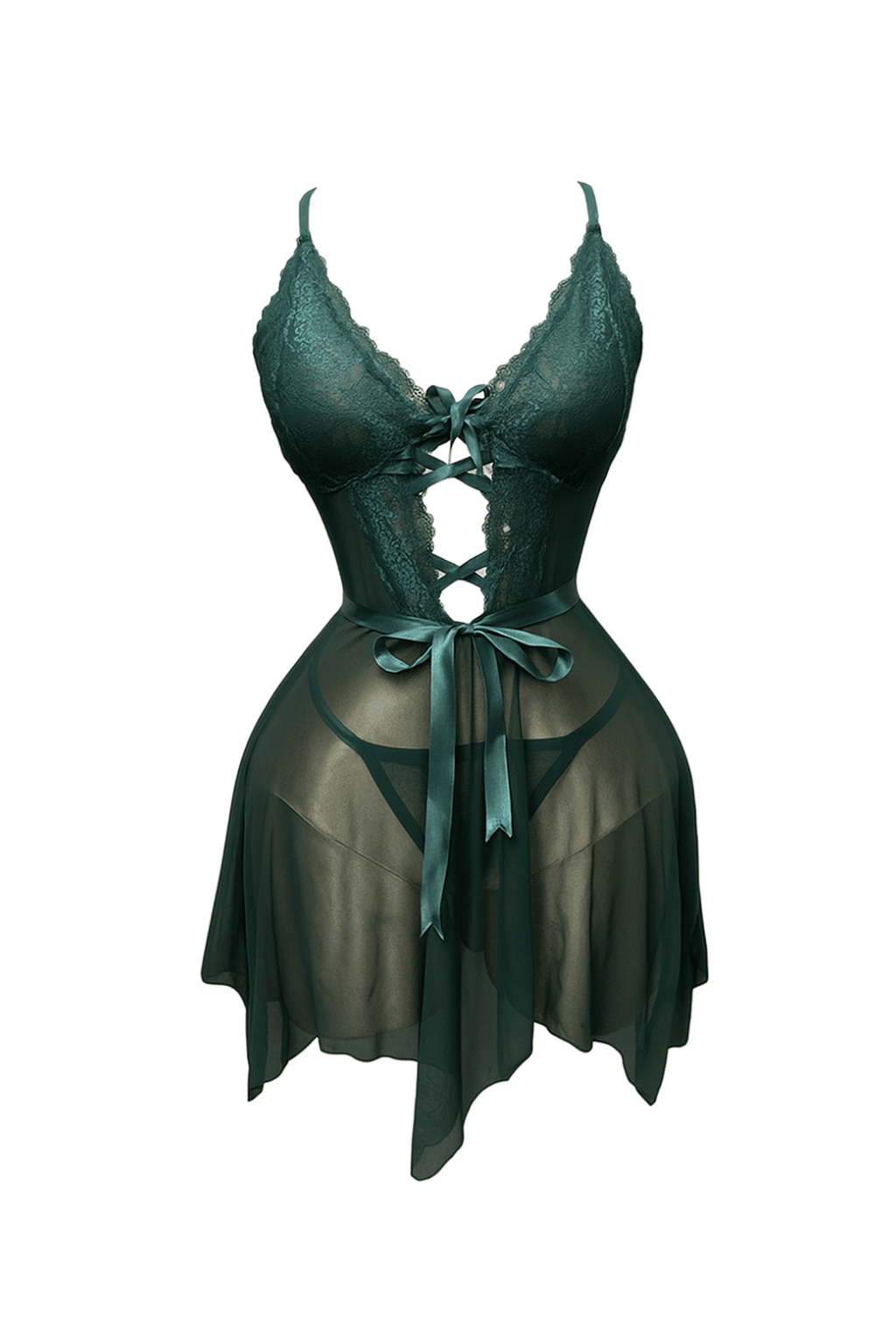 Backless Lace Lingerie Robe