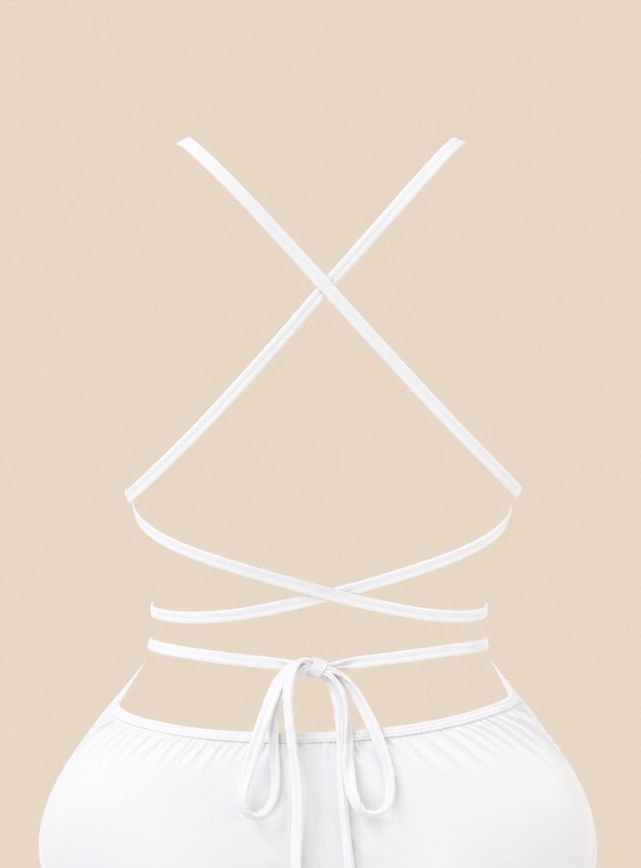 Satin Lingerie with Back Cut & Tie