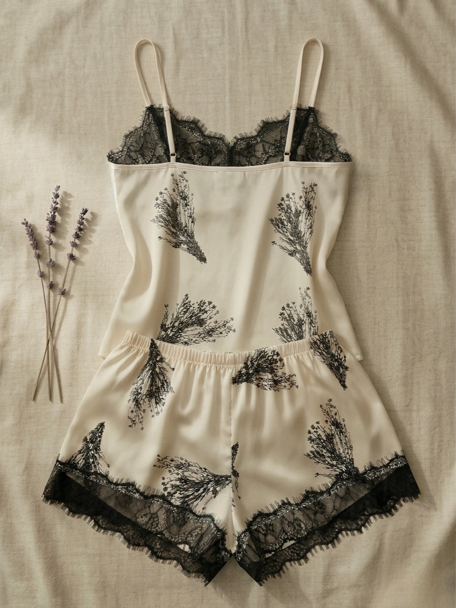 Satin Floral PJ Set