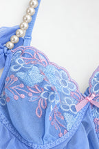 Sheer Off-Shoulder Lingerie with Pearl Straps