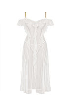 Sheer Off-Shoulder Lingerie with Metal Straps