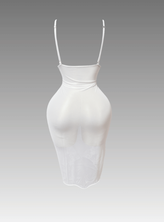 لانجيري طويل مزود بدانتيل