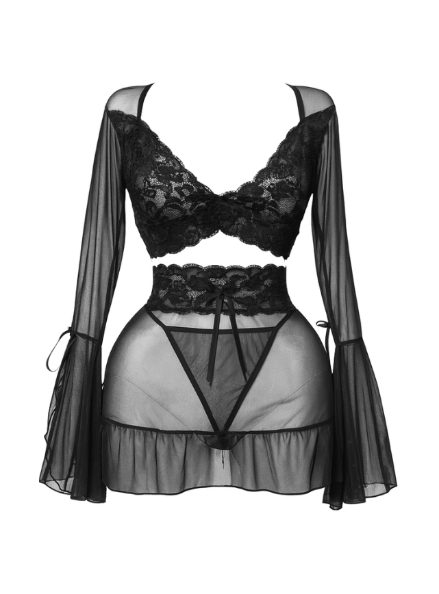 Lace Mesh Lingerie Set