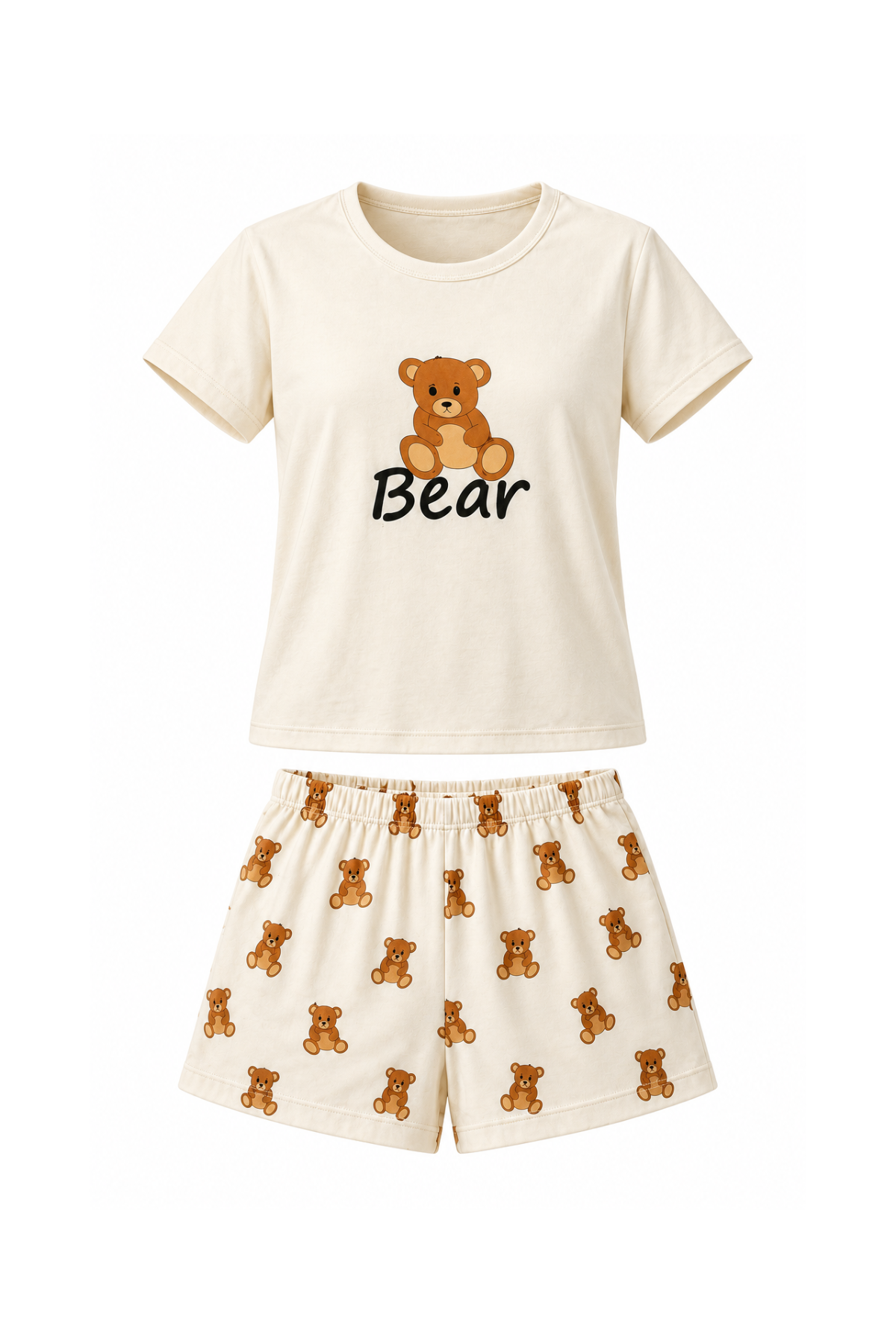 Teddy Bear Print Pajama Set
