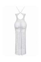 Long Sheer Lace Lingerie with Back Cutout
