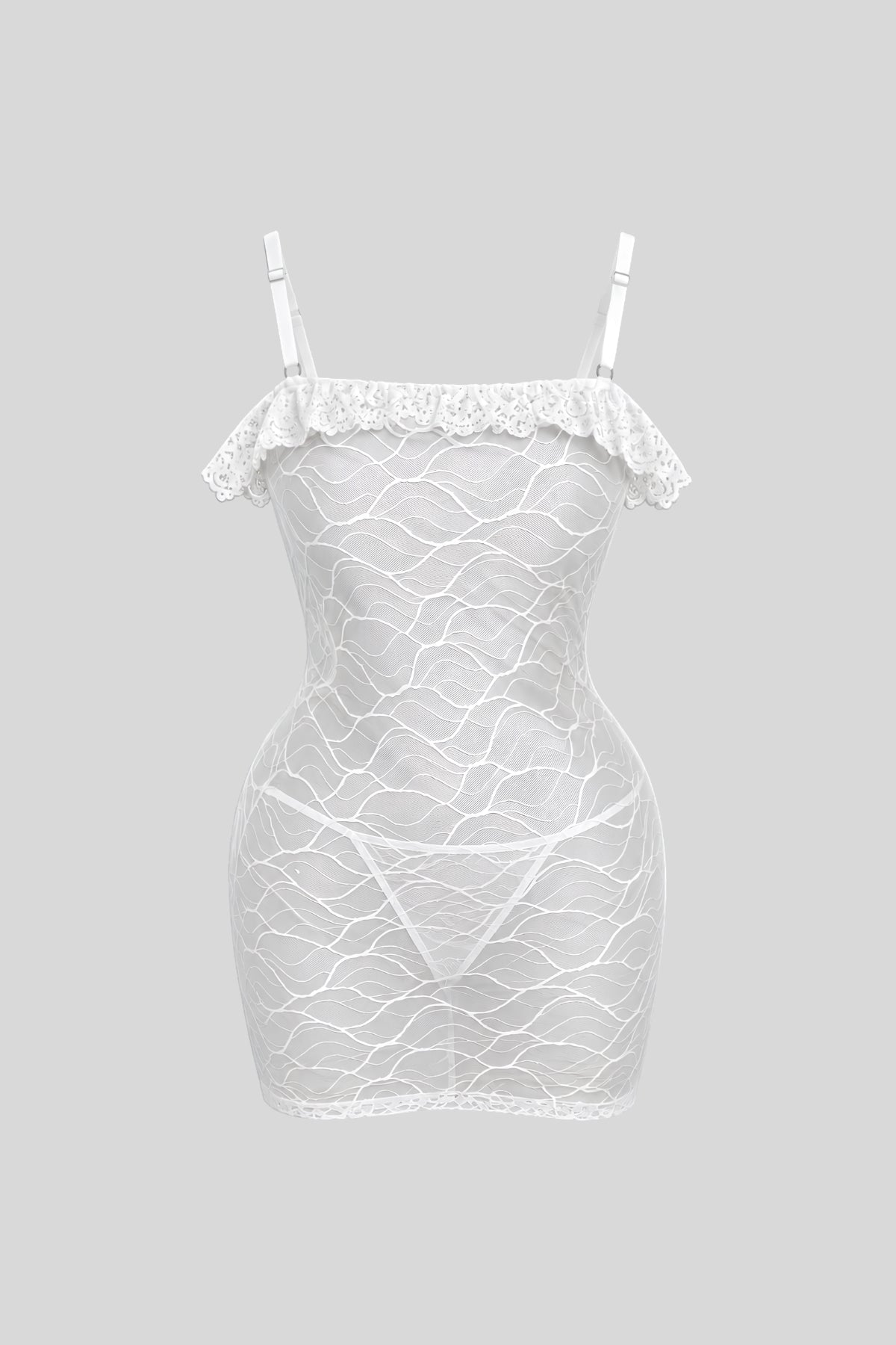 Short Sheer Off-Shoulder Lingerie