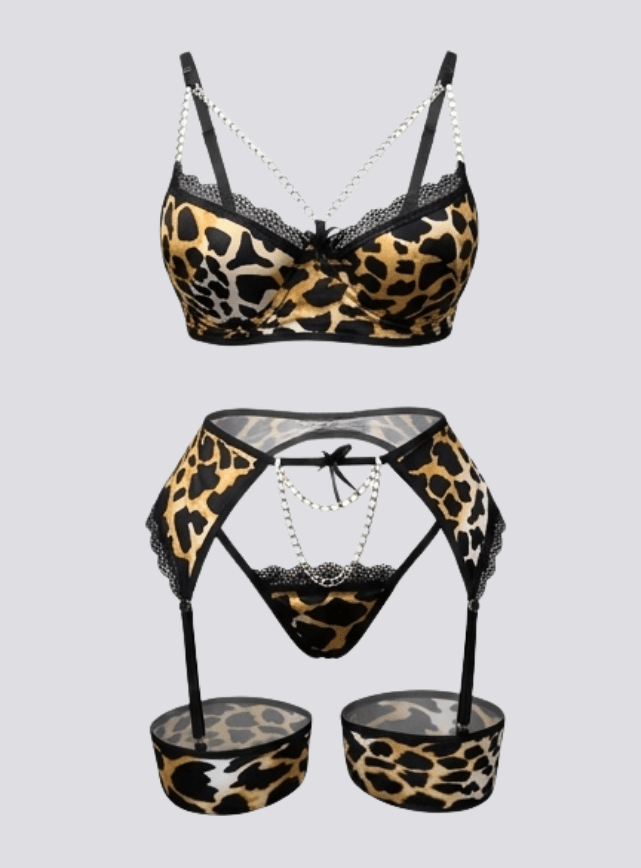 Tiger Lace Garter Lingerie
