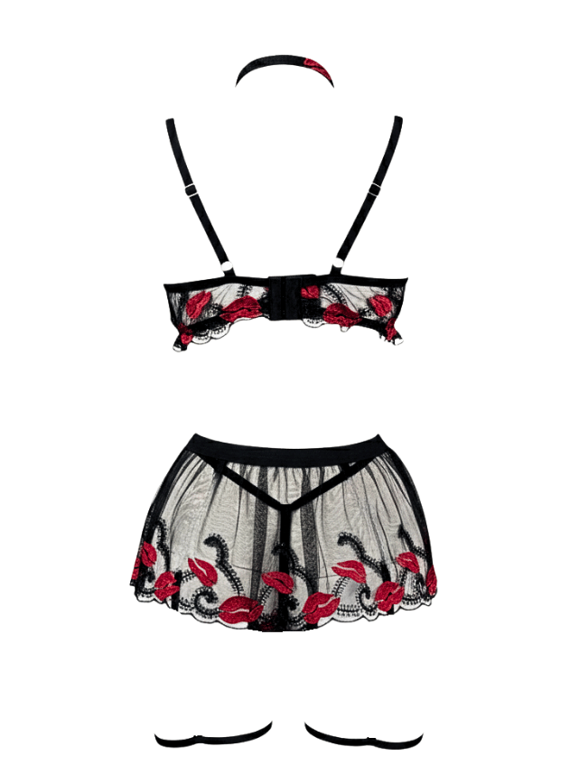 بيبي دول بطبعة شفايف مزود بسلسلة