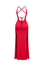 Dress with Double Side Slits & Back Tie