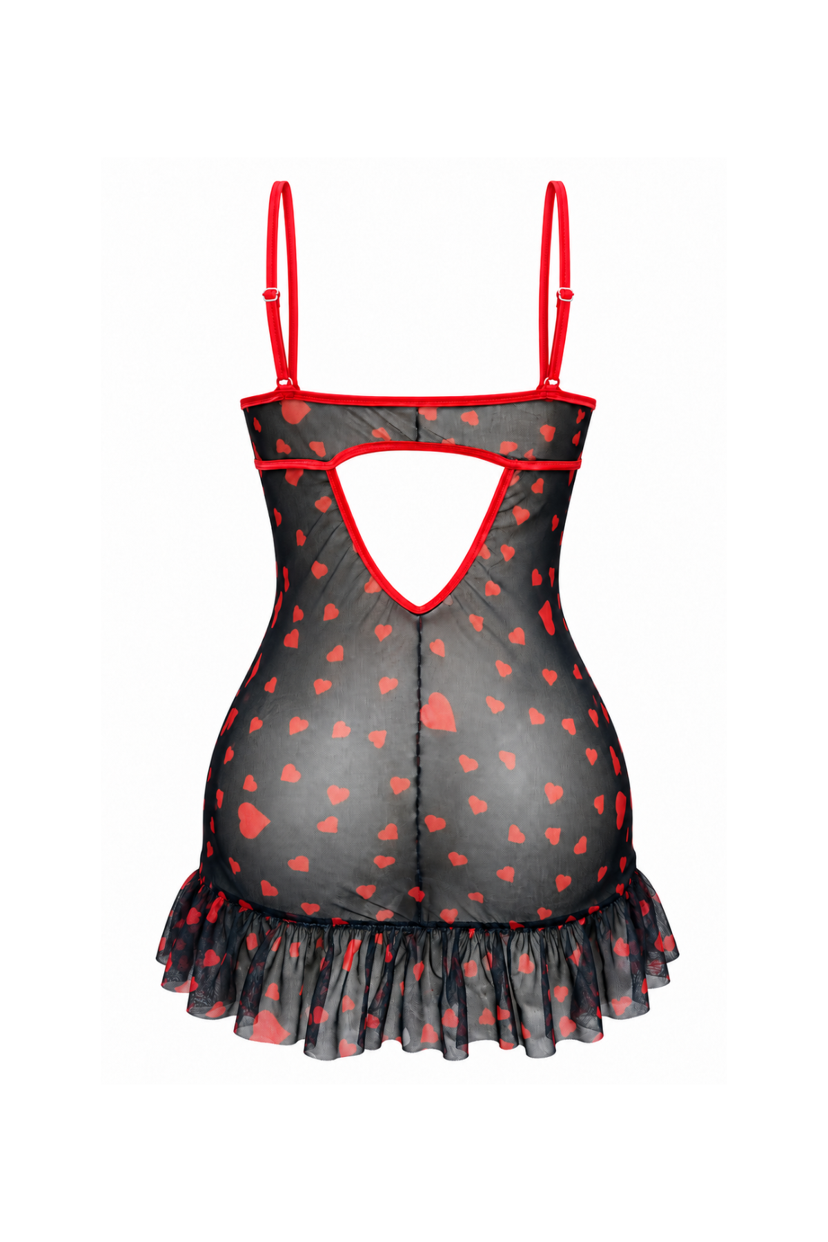 Sheer Heart-Print Lingerie