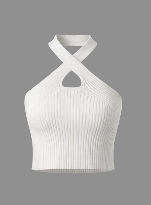 Halter Knit Crop Top