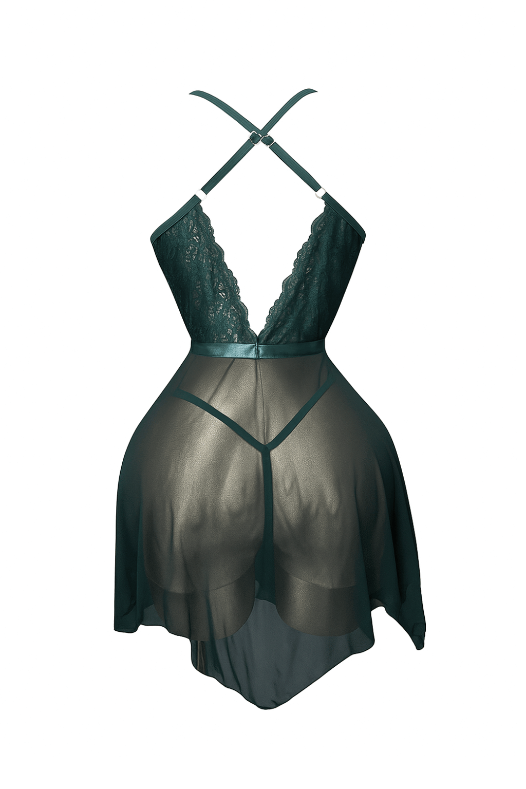 Backless Lace Lingerie Robe