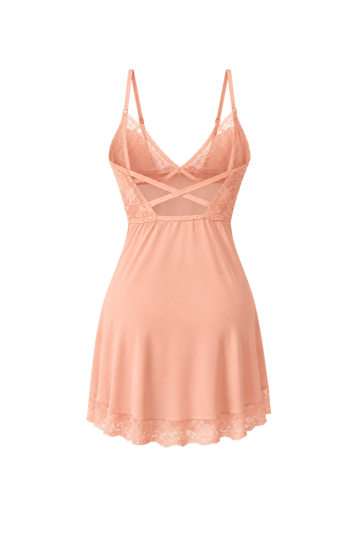 Lace Trim Short Lingerie