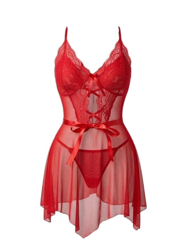 Backless Lace Lingerie Robe