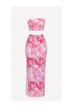 Strapless Top & Long Skirt Set