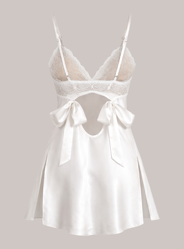 Satin Lace Backless Lingerie