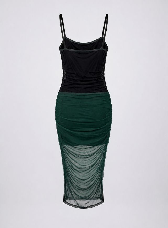 Long Sheer Lined Dress