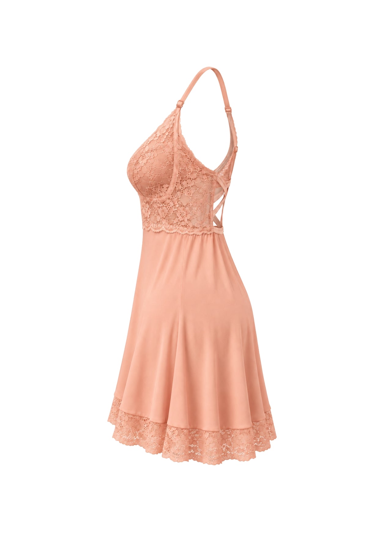 Lace Trim Short Lingerie