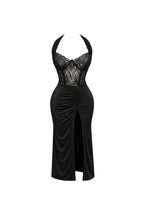 Halter Neck Dress with Lace Bust
