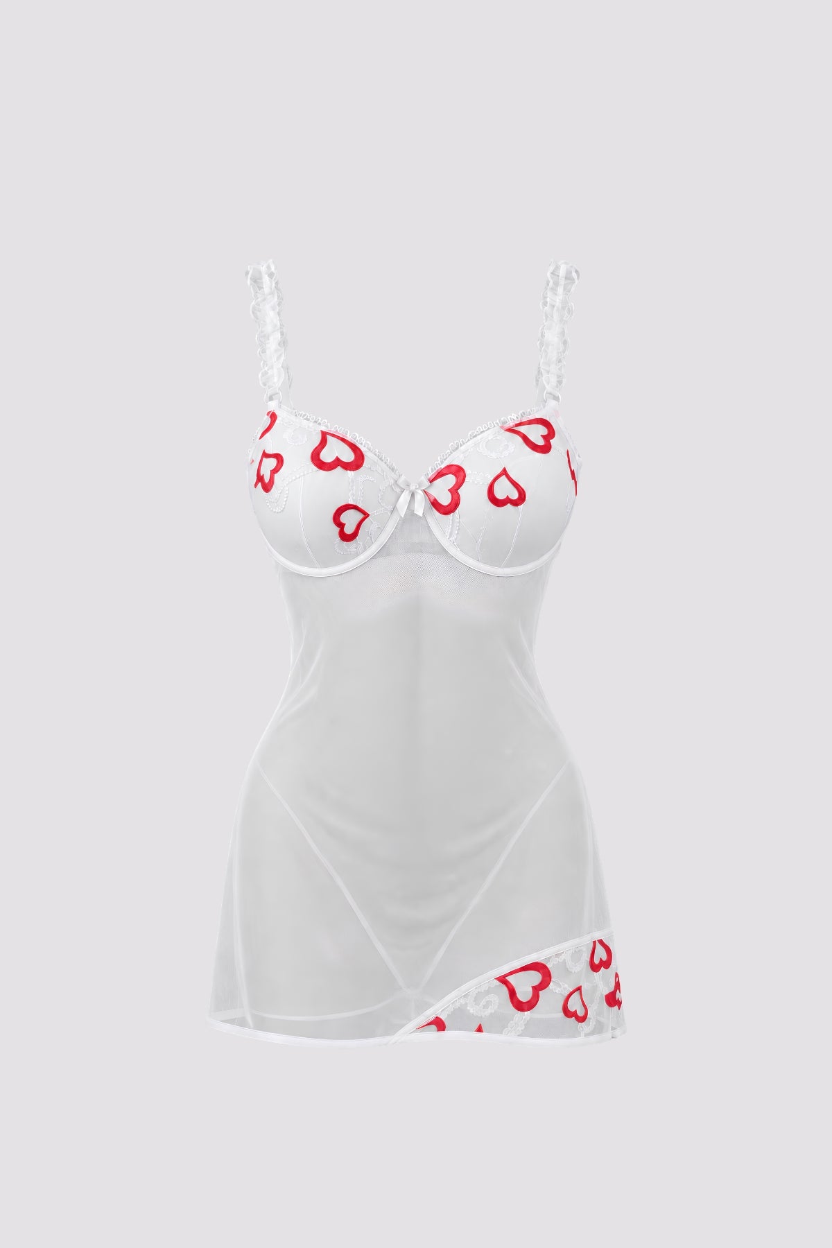 Short Sheer Lingerie with Padded