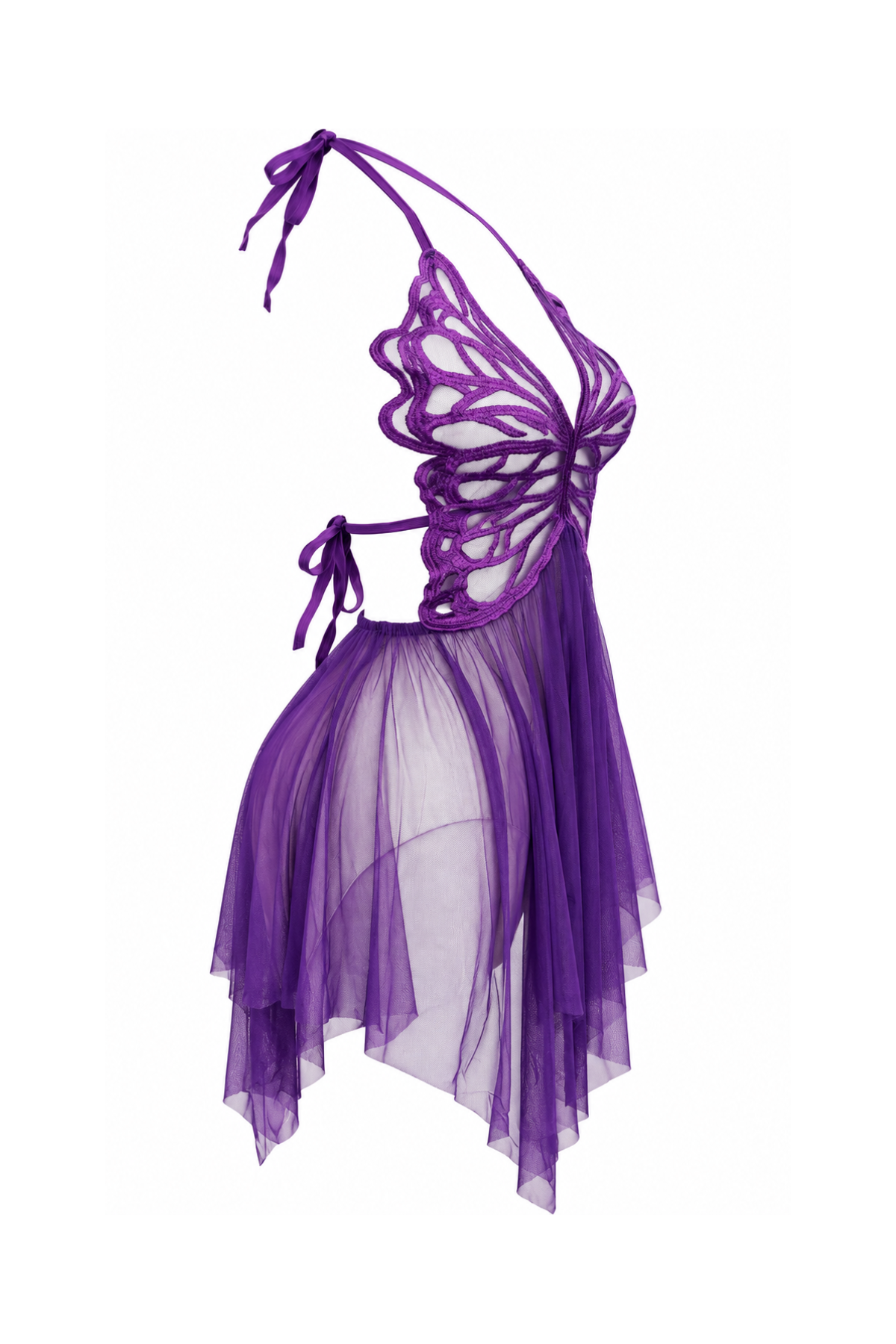 Sheer Butterfly-Cut Lingerie
