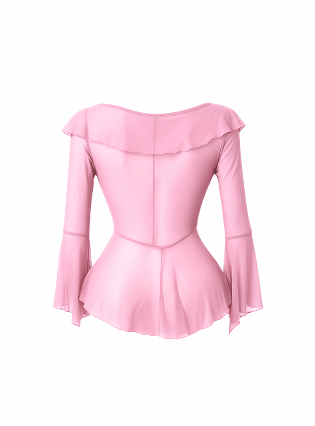 Sheer Bell Sleeve Dress