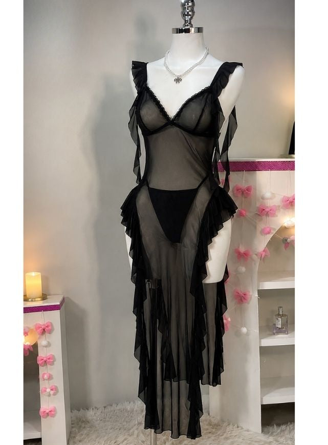 Elegant Black Sheer Lingerie