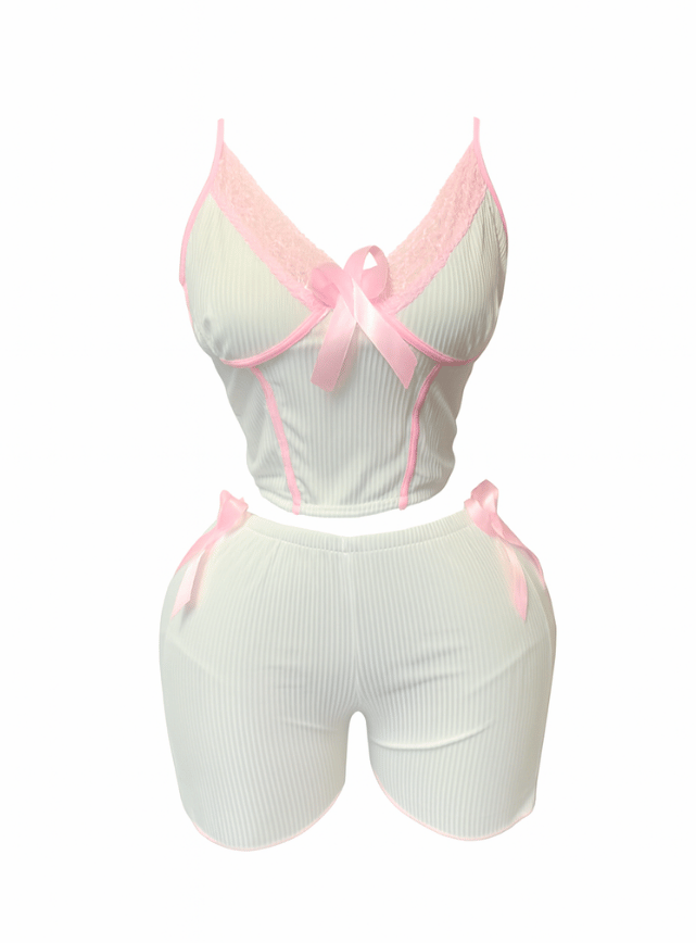 Lace Bow PJ Set