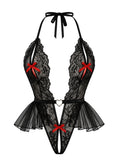 Open Babydoll with Bow Details