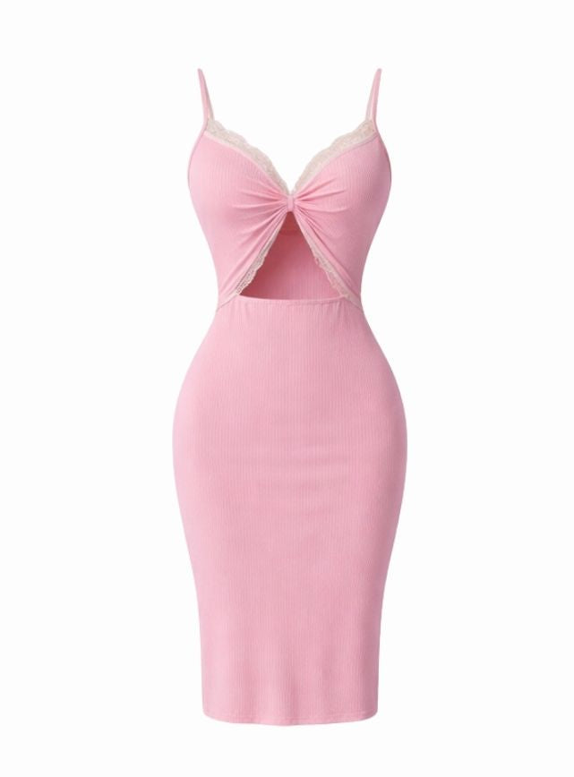 Long Dress with Butterfly Neckline