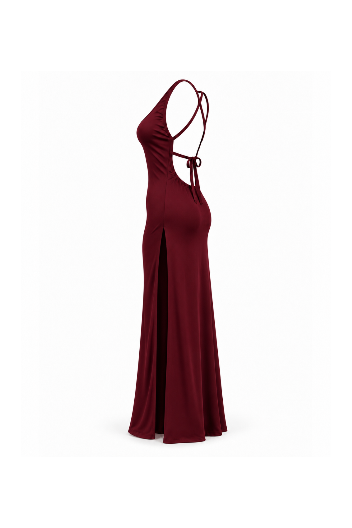 Dress with Double Side Slits & Back Tie