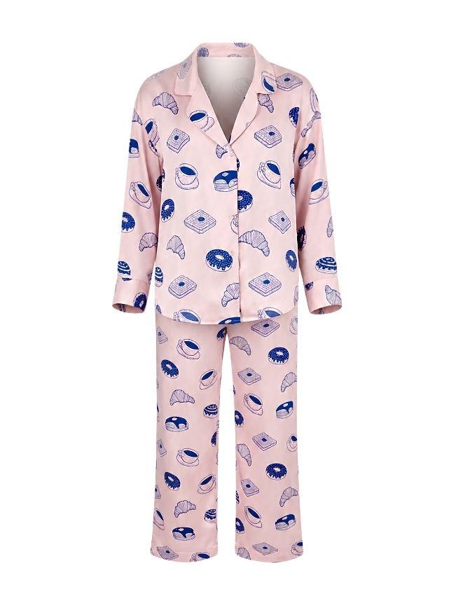 Elegant Breakfast Pajama Set