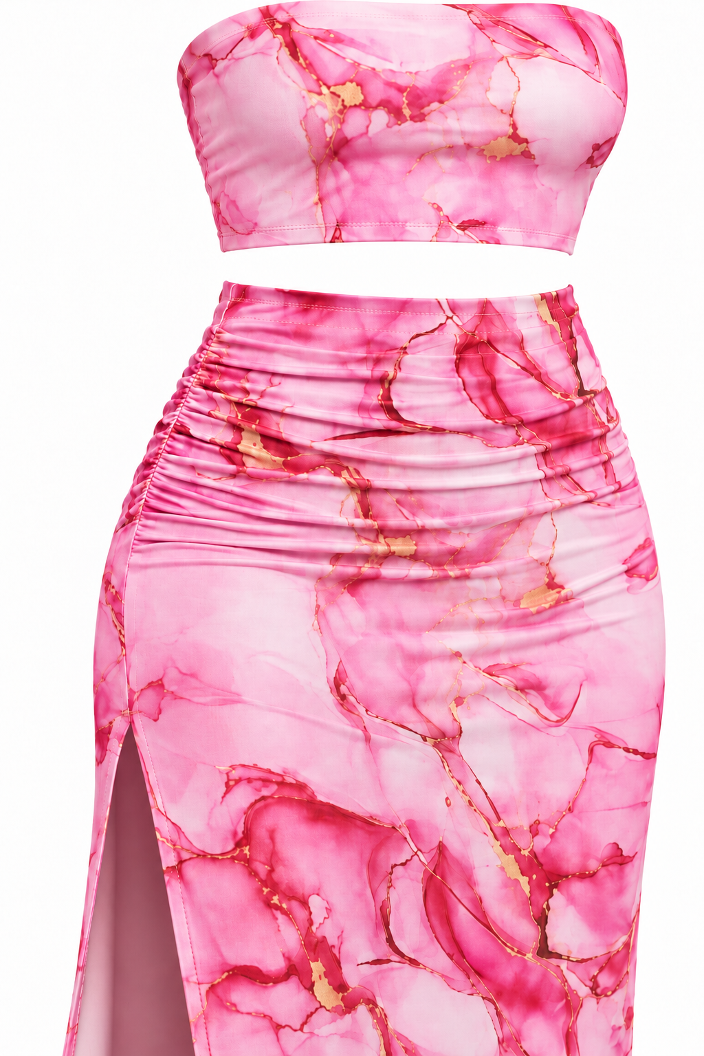 Strapless Top & Long Skirt Set