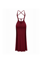 Dress with Double Side Slits & Back Tie