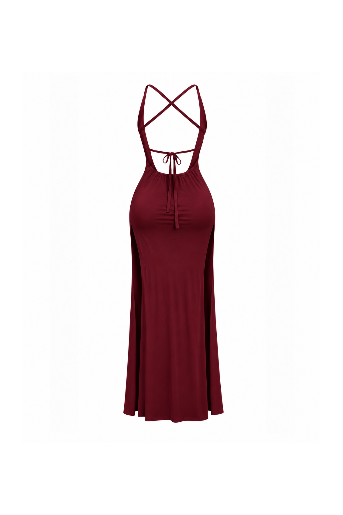 Dress with Double Side Slits & Back Tie